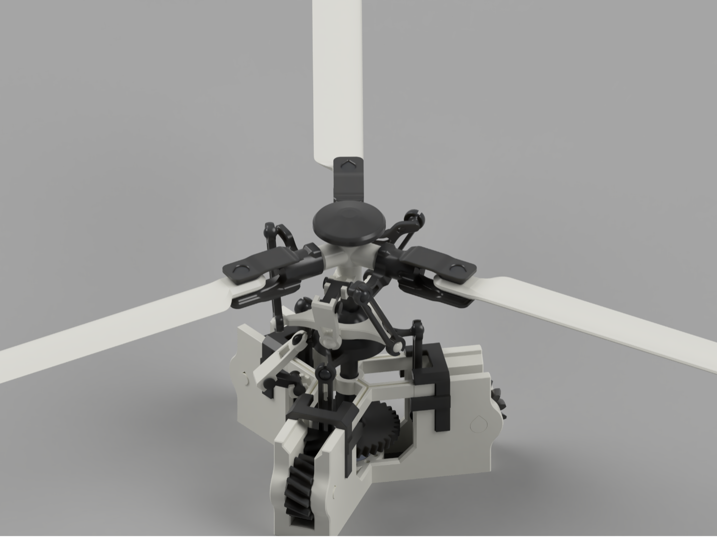 Helicopter 3-Blade Swashplate Model FullyPrintable - 1