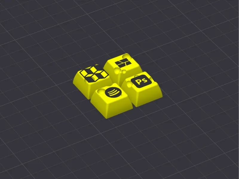 Cheese Keytcaps w/ Logos