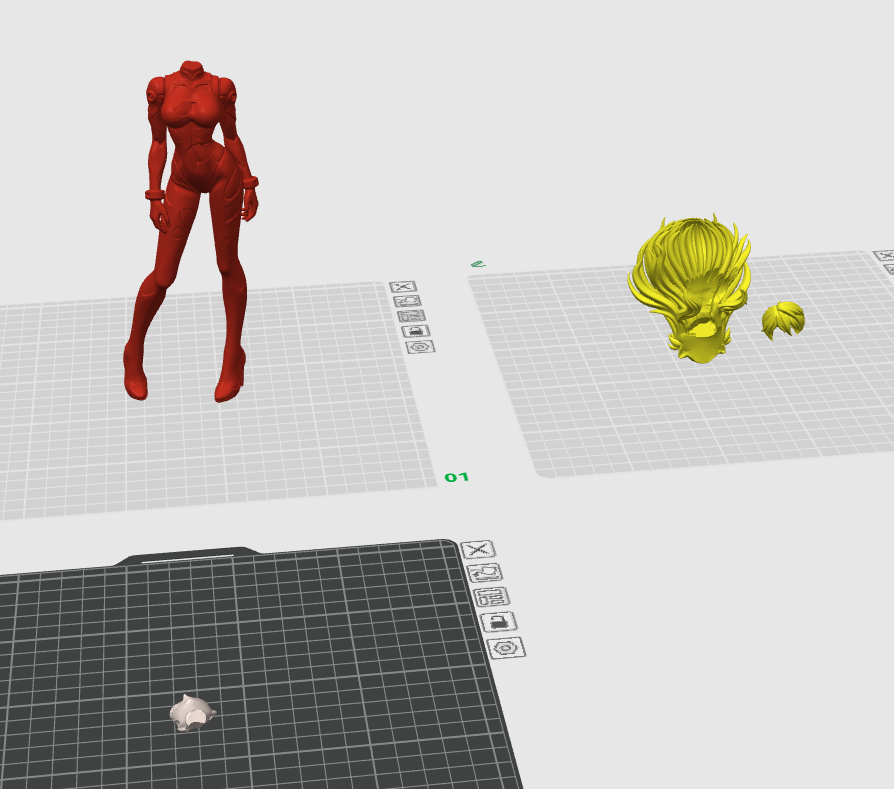 Miniatura 4 do modelo 3D ASUKA明日香 EVA手办 新世纪福音战士 四色半分件/单色打印/双色x2d多版本