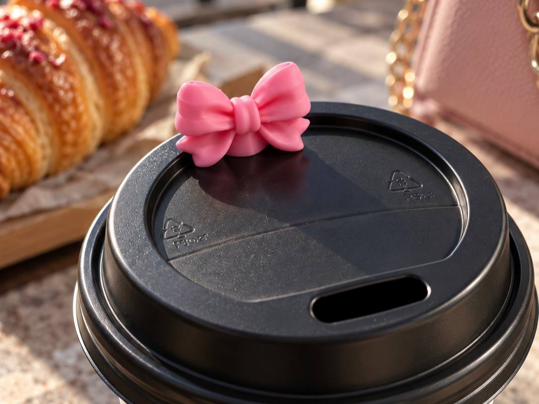 Elegant Bow Coffee Cup Topper | 50 Pieces+1Pieces - 1