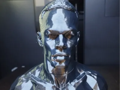 BUST Israel Adesanya MODERN ART - LOW POLY TRIBUTE