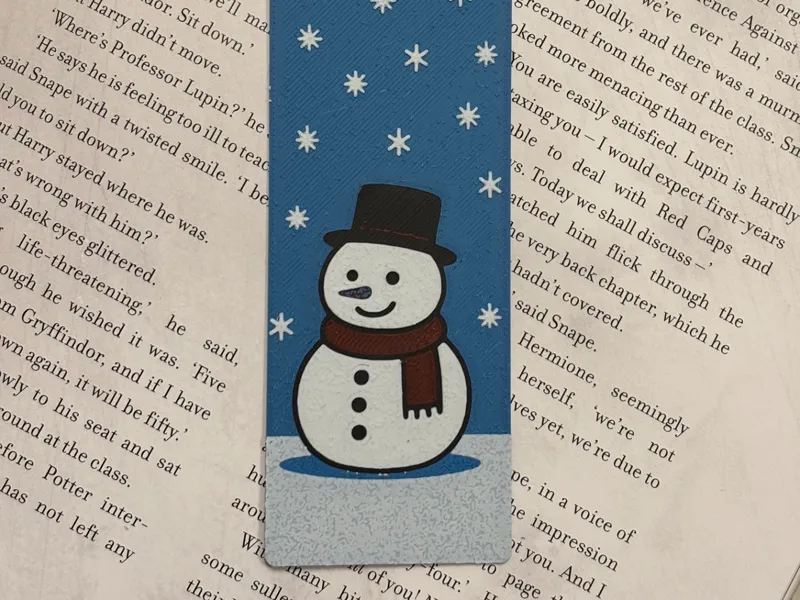 Christmas Snowman Bookmark