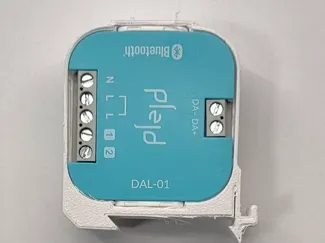 Din mount for Plejd puck and battery backup