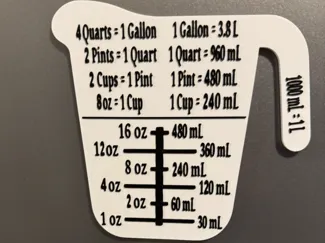 Kitchen Measurements Conversion: Liquids - Metric