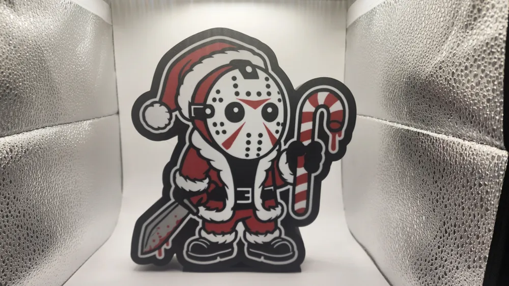 Jason Dressed as Santa - LED Light Box - Free 3D Print Model - MakerWorld