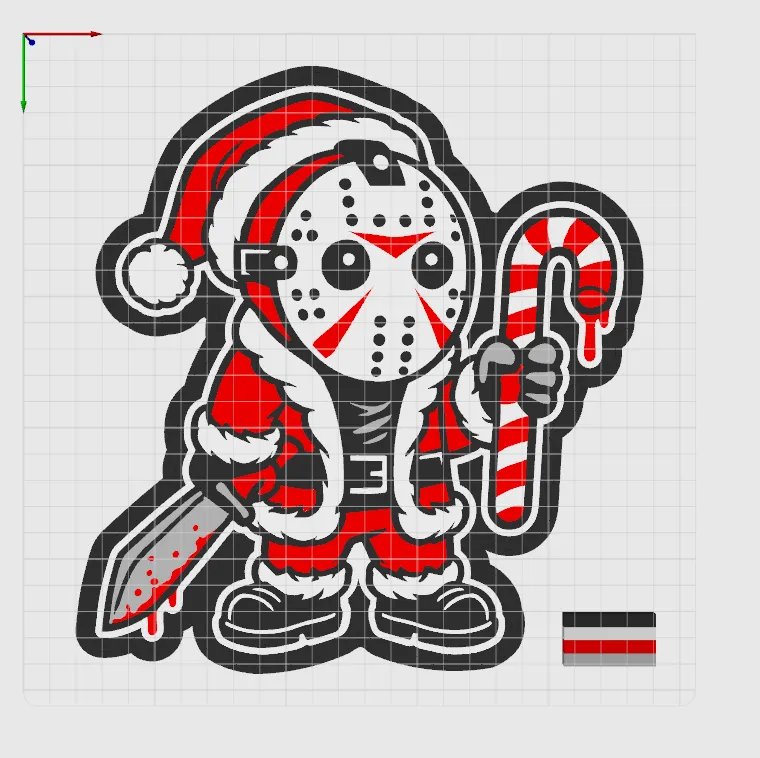 Jason Dressed as Santa - LED Light Box by MayHem - MakerWorld