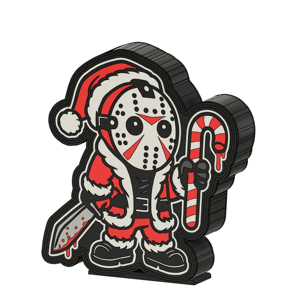 Jason Dressed as Santa - LED Light Box by MayHem - MakerWorld