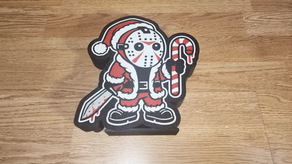 Jason Dressed as Santa - LED Light Box by MayHem - MakerWorld
