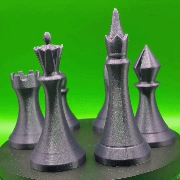 Minimalist Chess Pieces + bonus Knight mk2