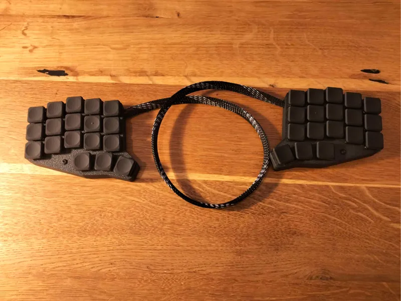 low profile handwired split keyboard