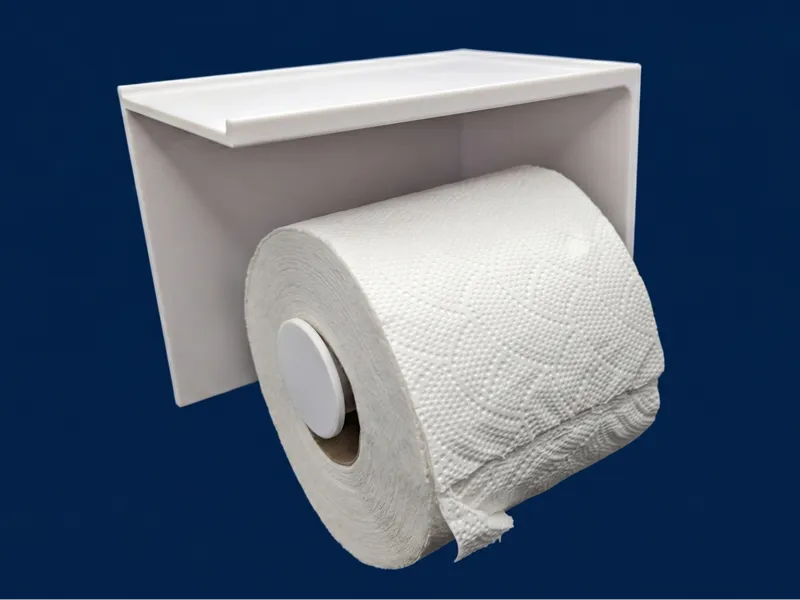 Modern Toilet Paper Holder with Phone Shelf