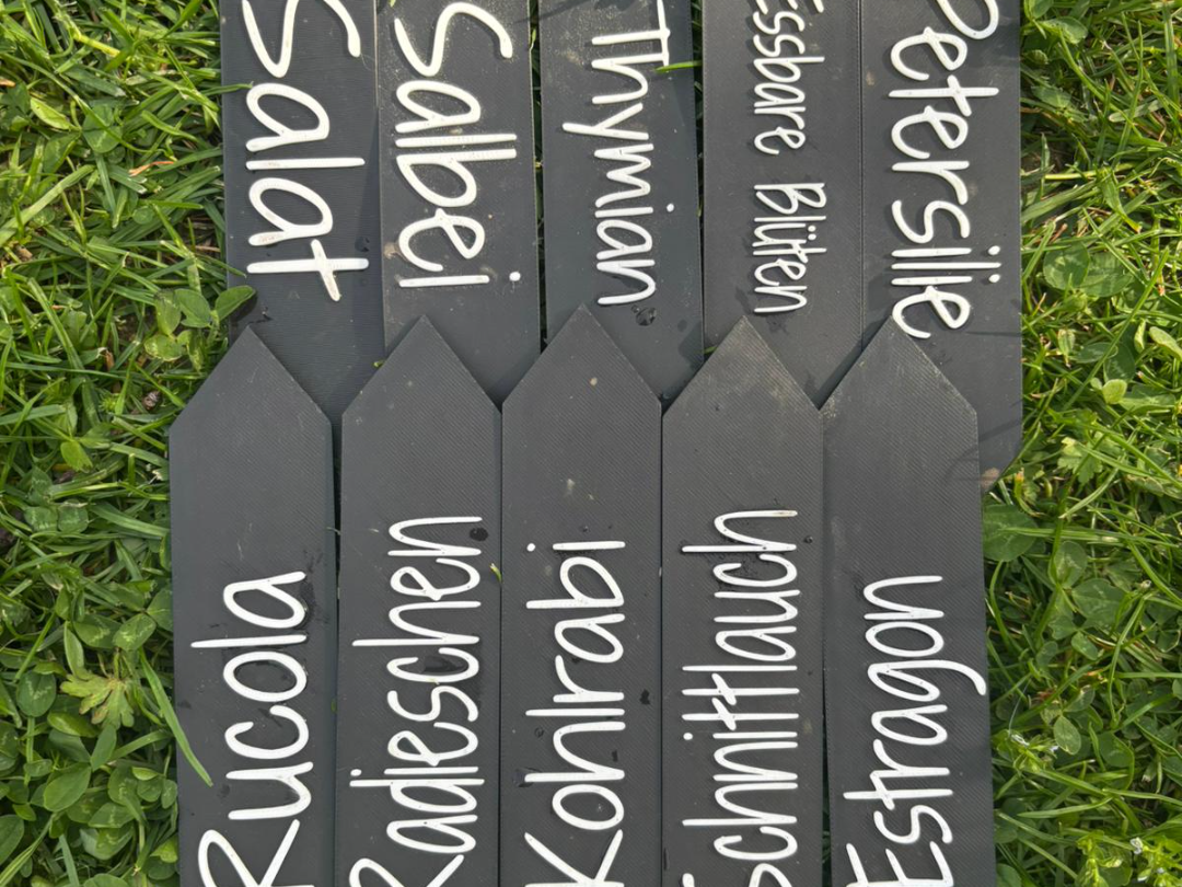 Kräuter/Gemüse Labels ohne AMS – minimal