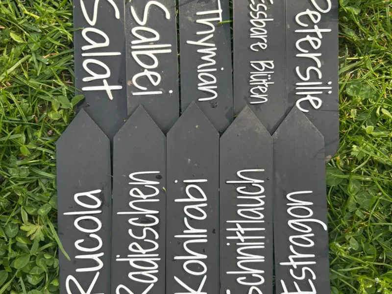 Kräuter/Gemüse Labels ohne AMS – minimal