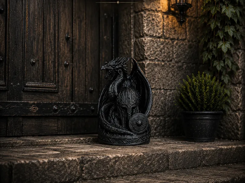 The Eternal Guardian - Drache Wikinger Statue