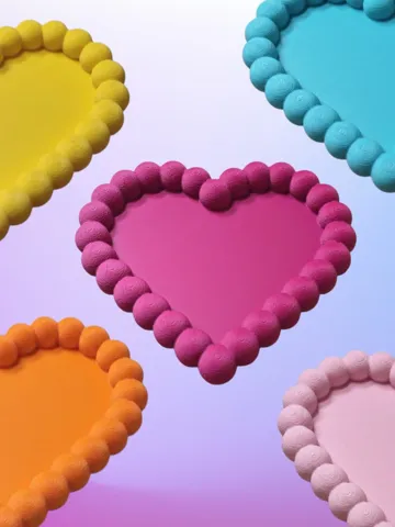 Bandeja organizadora: Beaded Funky Heart Tray — vista de referencia 2