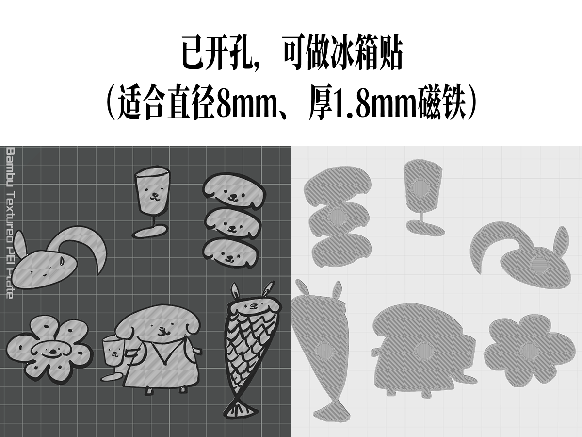 Miniatura 3 do modelo 3D 陈粒aio小萌粒-可改徽章/冰箱贴/挂件(钥匙扣)
