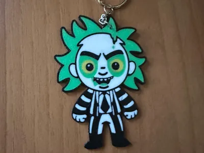 Beetlejuice Horror Keychain for Your Backpack
