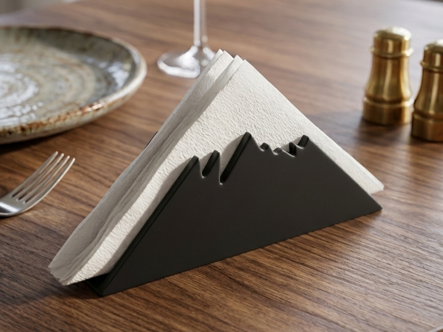 Snowy Mountain Napkin Holder – Print in Place