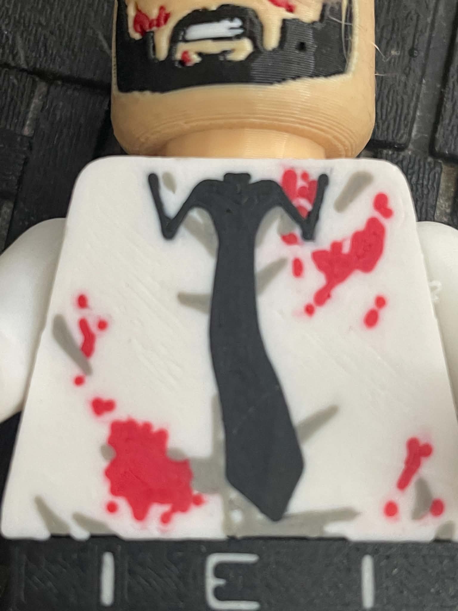 Big Brick John Wick (Battle Damaged) - Free 3D Print Model - MakerWorld