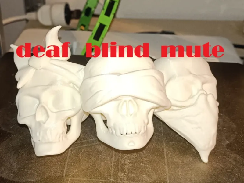 Skeleton deaf, blind, mute