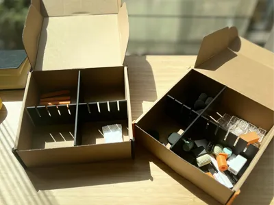 Storage organizer for Bambu Lab filament boxes
