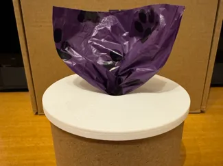 Cardboard Spool Bag Dispenser