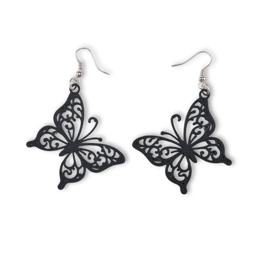 Filigree Butterfly Earrings view 2