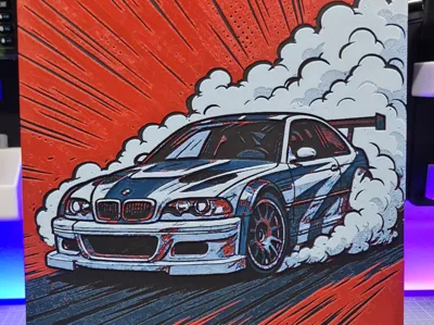 BMW Drift - 4 Colors - Hueforge 200x200