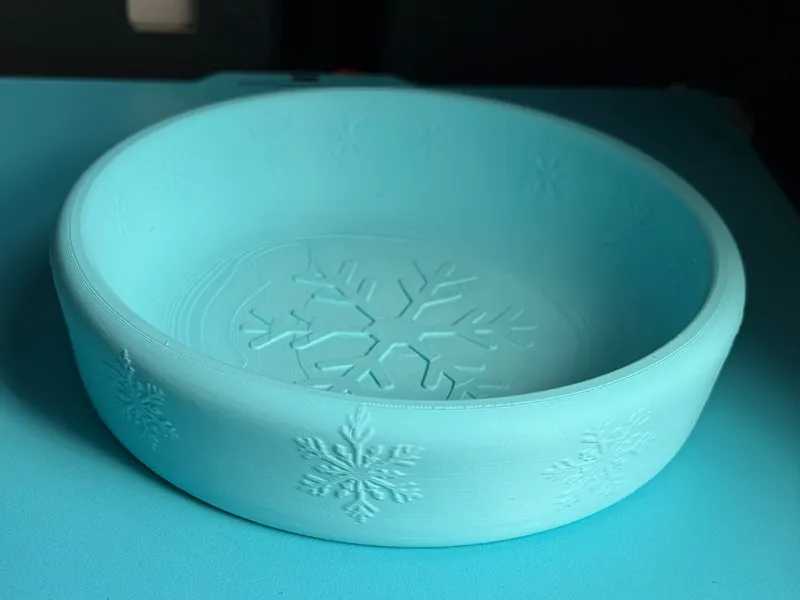 Elegant Winter Snowflake Key Bowl