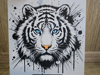 Regal Majesty White Tiger with Optional Lighting
