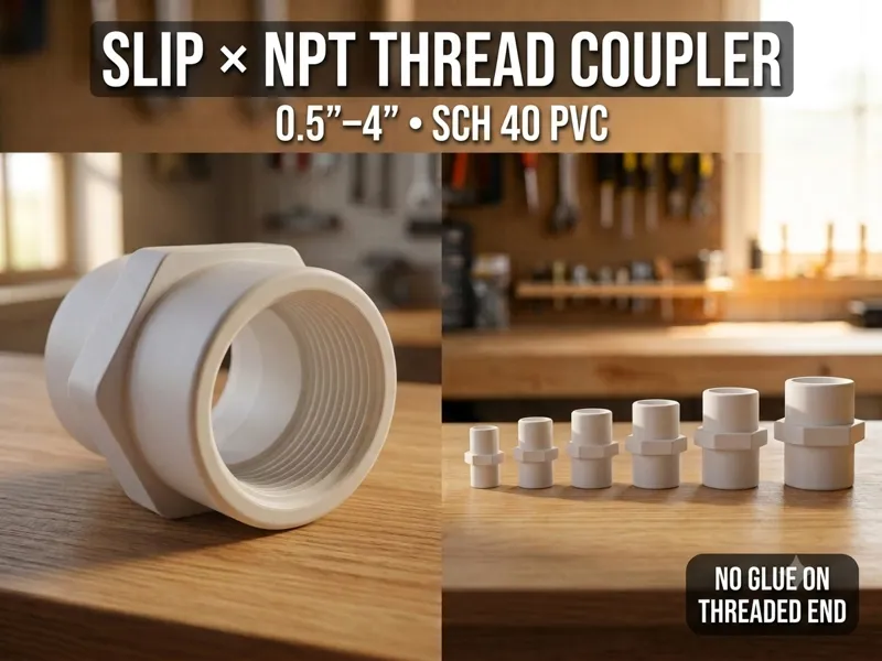 PVC Pipe Fitting Adapter – Slip to Threaded