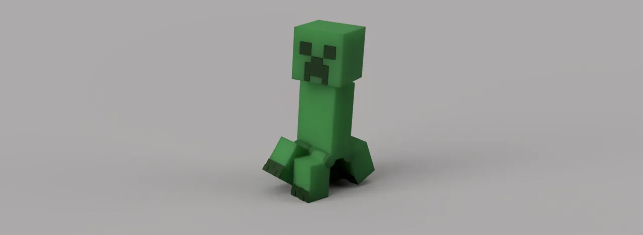 Articulated Minecraft Creeper: Print-In-Place view 4