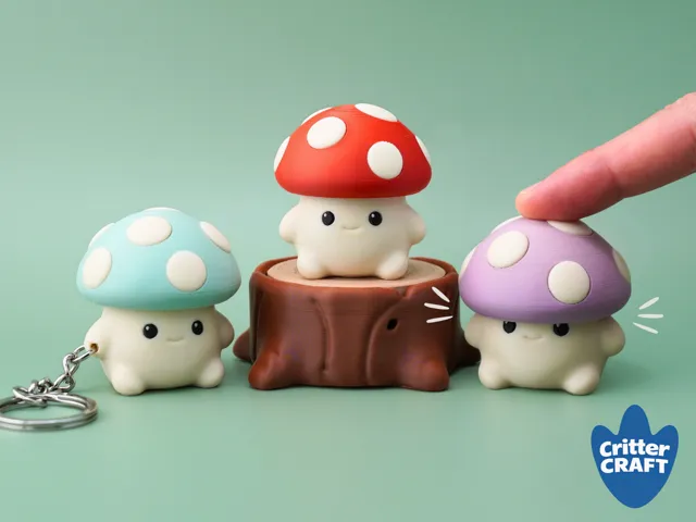 Baby Mushroom Clicker Fidget Toy