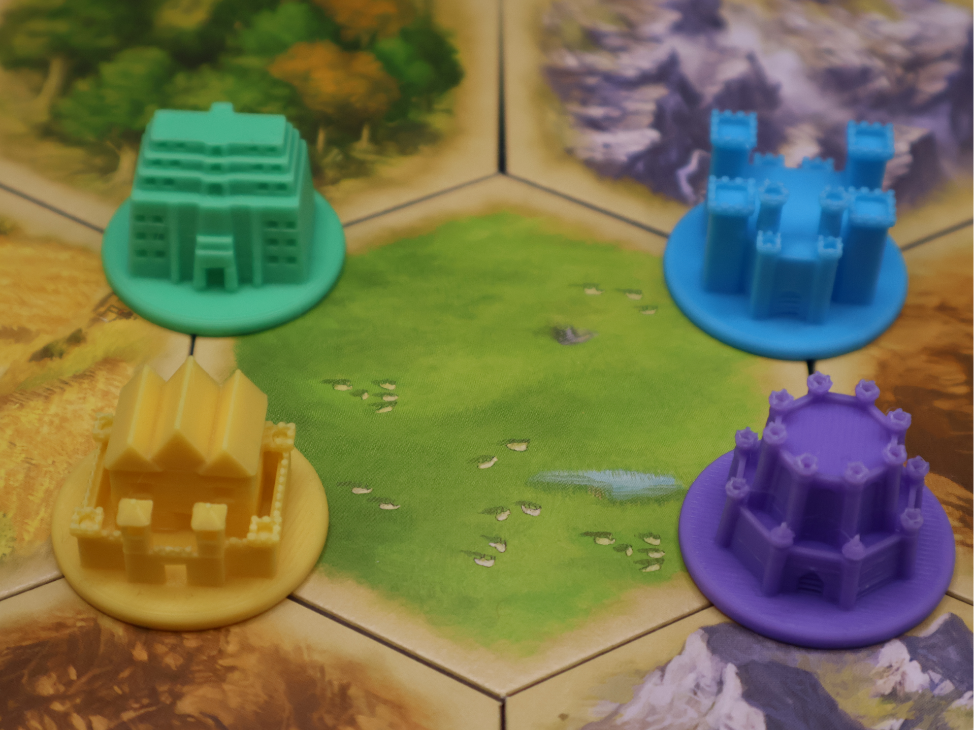 Catan compatible pieces - inspired by Heroes 3