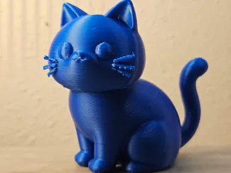 Cute Sitting Chubby Cat