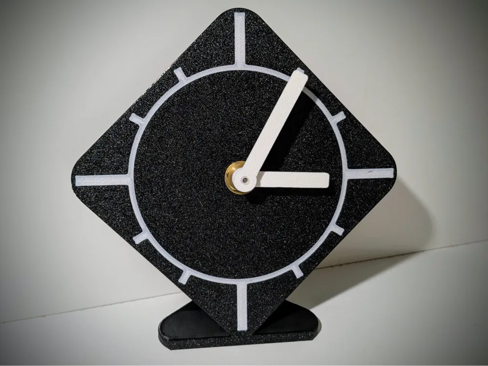 Modern small clock with stand by Bruzl - MakerWorld