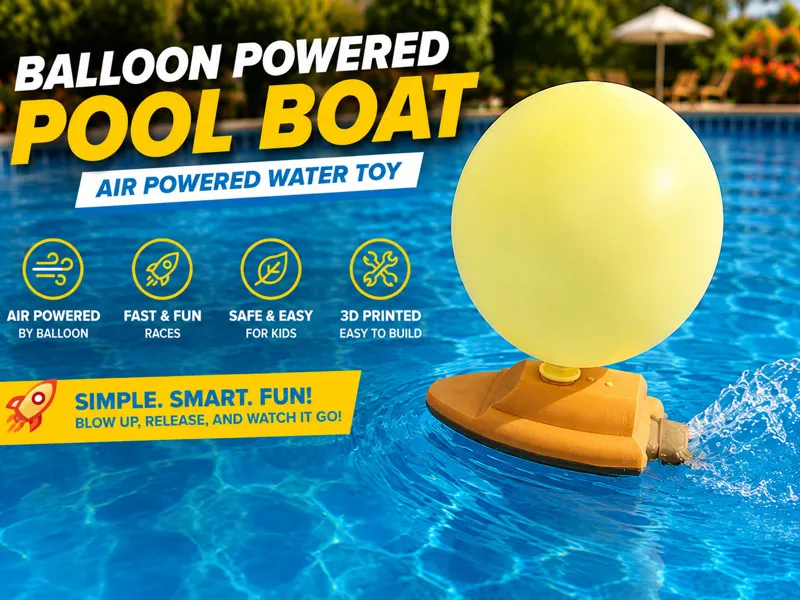 Balloon Powered Pool Boat – Air Powered Water Toy