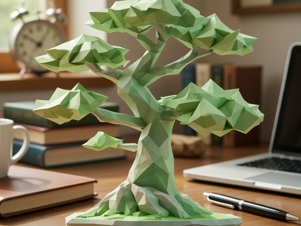 Zen Inspired Low Poly Bonsai v5