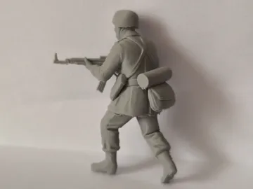 Modelo para impresión 3D: WWII Deutscher Soldat Fallschirmjäger 1:35 — vista de referencia 3