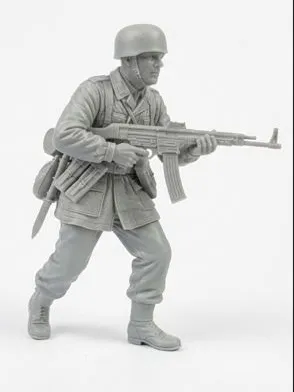 Modelo para impresión 3D: WWII Deutscher Soldat Fallschirmjäger 1:35 — vista de referencia 2