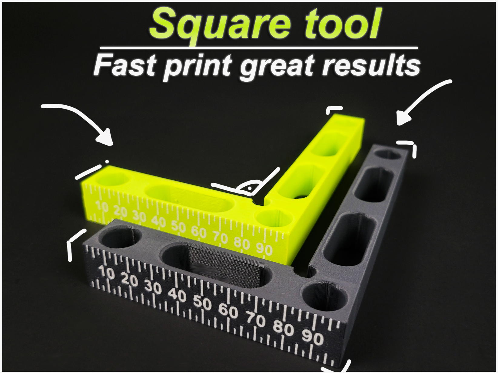 Square tool Angle bracket print in place 