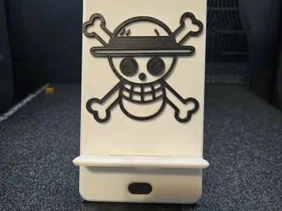 Straw Hat Jolly Roger Phone Stand