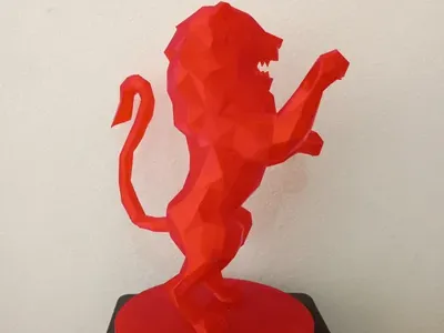 Island Lion low poly