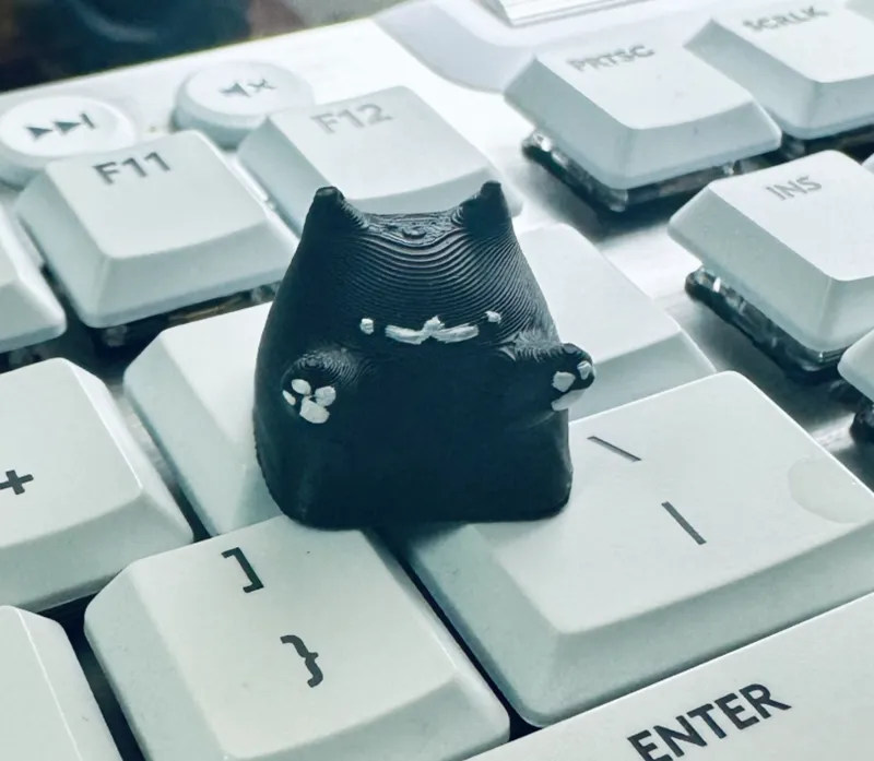 Simple cute Bongo Cat Keycap