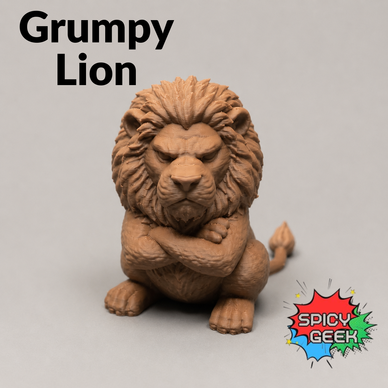 Miniatura 2 do modelo 3D Grumpy Lion