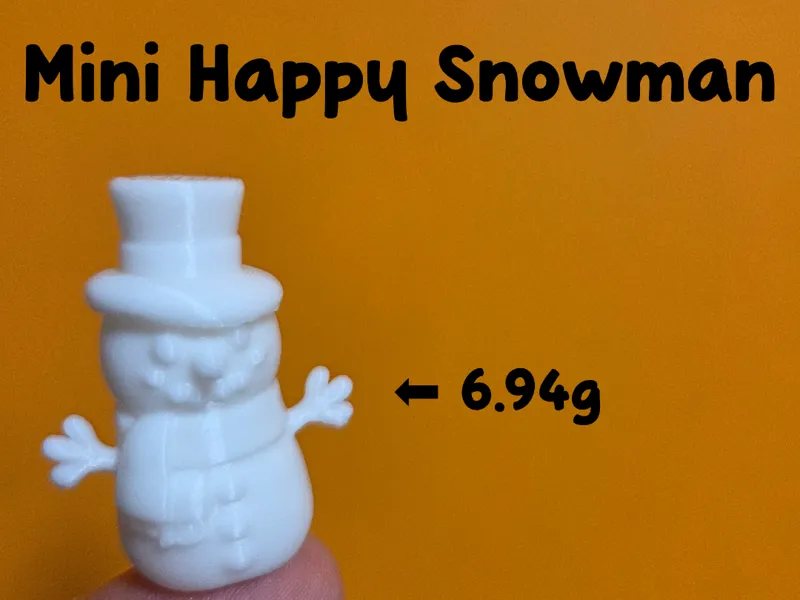 Mini Happy Snowman – Winter's Cutest Friend!