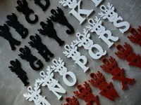 Suspensions de Noël alphabet à tête d'élan — photo 7