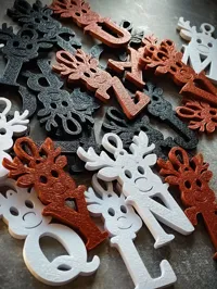 Suspensions de Noël alphabet à tête d'élan — photo 4