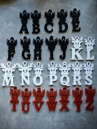 Suspensions de Noël alphabet à tête d'élan — photo 5