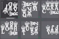 Suspensions de Noël alphabet à tête d'élan — photo 8